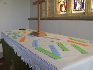 Prayers for people on the altar